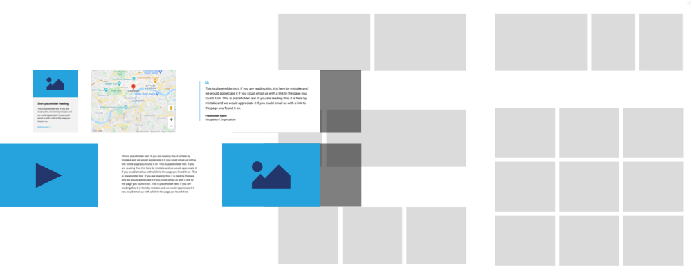 Illustration of website components